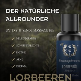 mySecretOil Laurel Oil 30 ml #massage #rheumatism - 100% natural essential oil - massage oil supporting rheumatism & skin diseases - high-quality distillation process