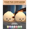 loatme Night Light for Kids, Cute Steamed Bao Squishy Silicone