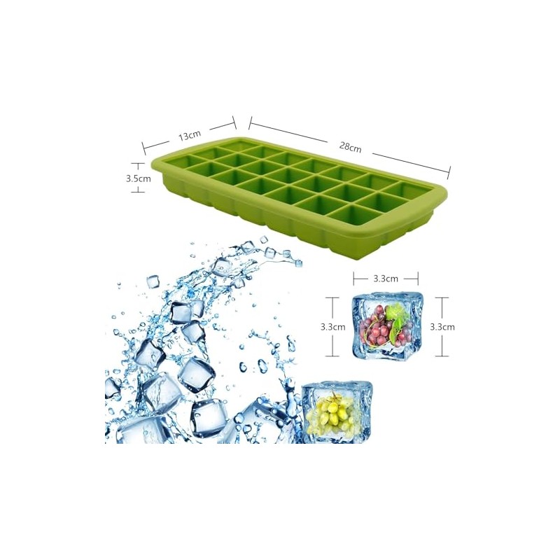 2PC Molde de Silicona para Hielo en 3D Molde,CREATESTAR Moldes