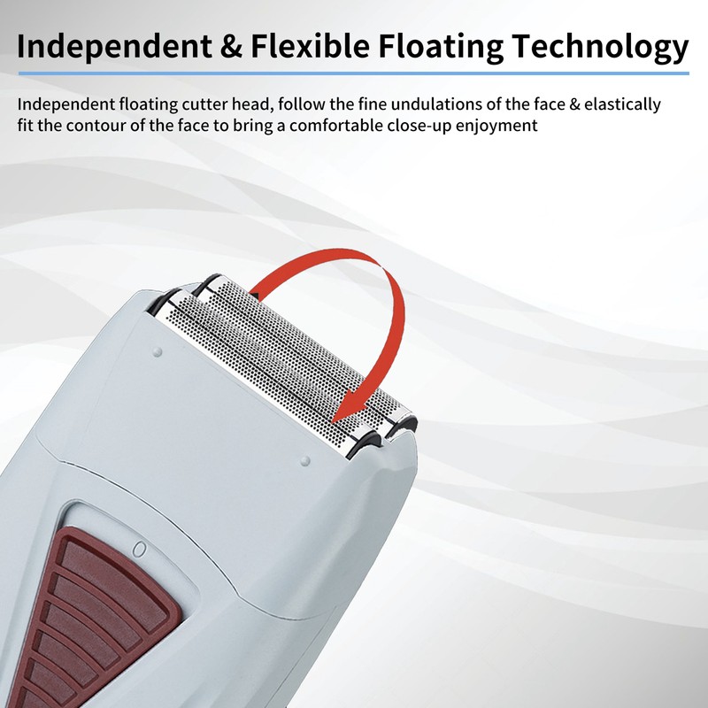 Rechargeable Men Electric Hair Clipper Trimmer Double Head Razor Reciprocating