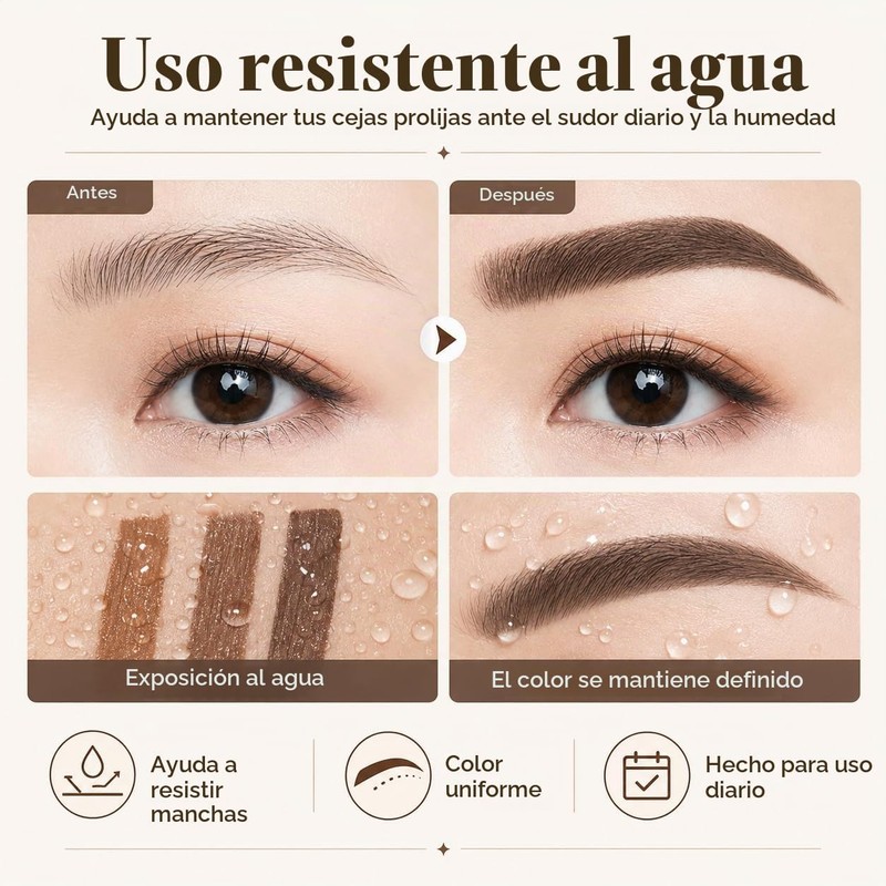 Double Colour Eyebrow Stamp Kit, Waterproof & Sweatproof Eyebrow Powder