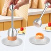 Ziyonix 4 Pieces Egg Cups, Egg Cracker Cutter White Plastic