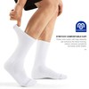 Closemate Mens Socks White Moisture Wicking Cushion Athletic Crew Socks