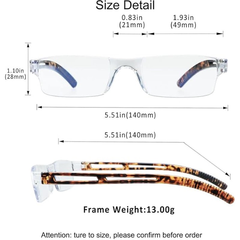 YEIN 2 Pairs Blue Ligth Blocking Reading Glasses for Men