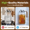 2 Pack 64 oz Glass Mason Jar Pitchers with Lids,