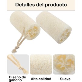 Zacate Para Cuerpo, Cepillo Para Cuerpo, 4 Piezas de Esponjas Naturales de Lufa, Exfoliante Corporal para Hombres y Mujeres, Ideal para Limpieza de Piel y Uso en Hogar, 10 x 4.5 x 7 cm