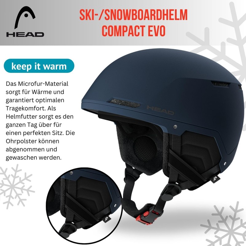Ski Helmet Snowboard Helmet Head Compact Evo Night Blue Size: