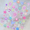 2 Sheets Colorful Starfish Nail Stickers Flower Nail Decals 5D