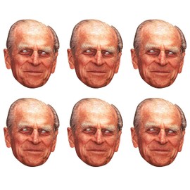 SHATCHI 5Pcs Prince Philip Royal Family Face Mask King’s Coronation Supplies Celebrities Face Masks UK Hen Night Stag Parties Fancy Dress Bulk Wholesale