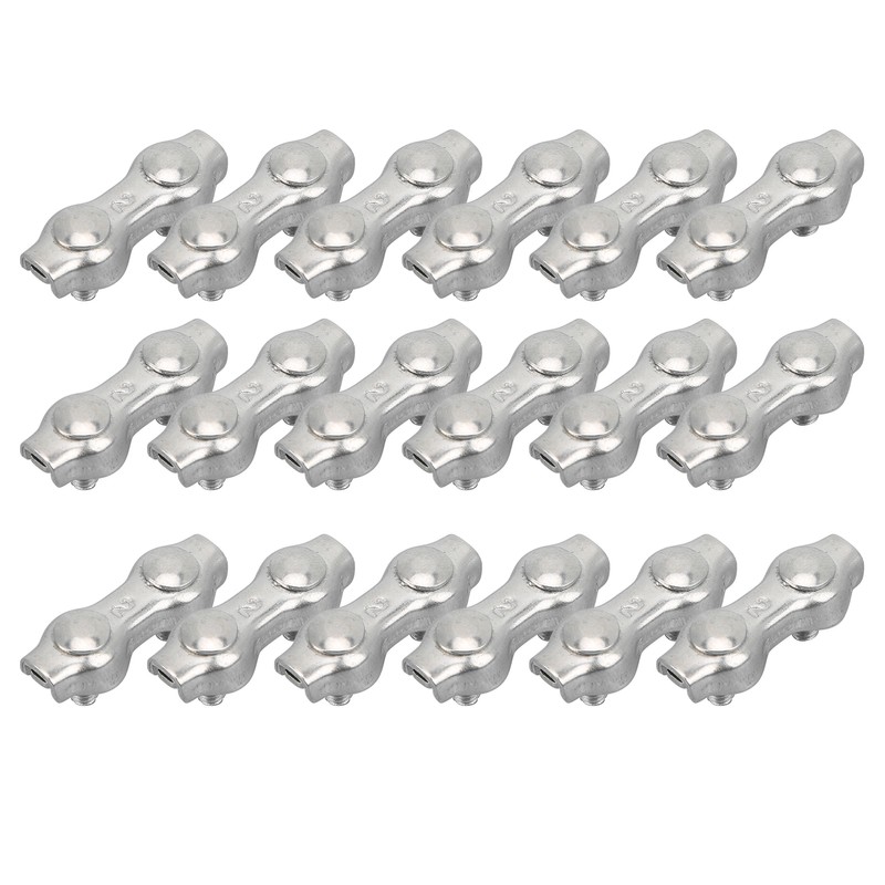 18pcs M2 Duplex Wire Rope Clip Cable Clamps Stainless Steel