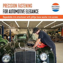 Retro-Motive #8 Phillips Chrome Washer Trim Screws Pack (75 Pieces - 25 of Each Size)