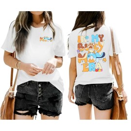 in My Mom Era Shirt for Women,Mama Shirt for Women,Funny in My Mom Era Shirt for Women Mama Graphic Tee Tops (B,S)