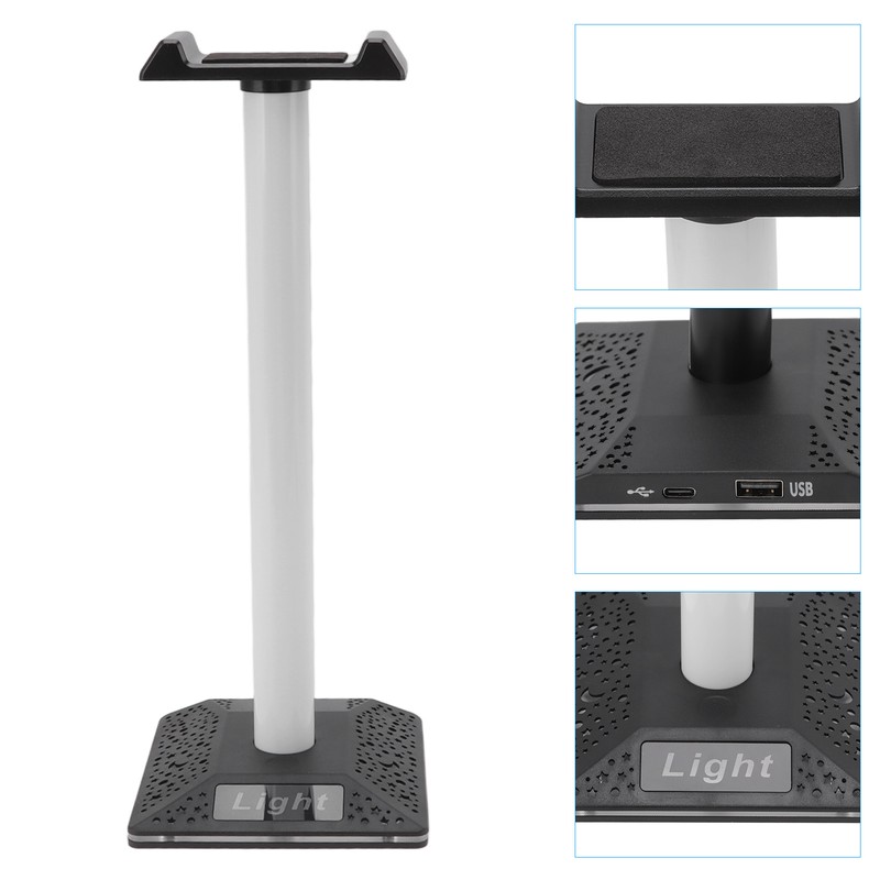 RGB Gaming Headset Stand Type C USB LED Headphone Holder