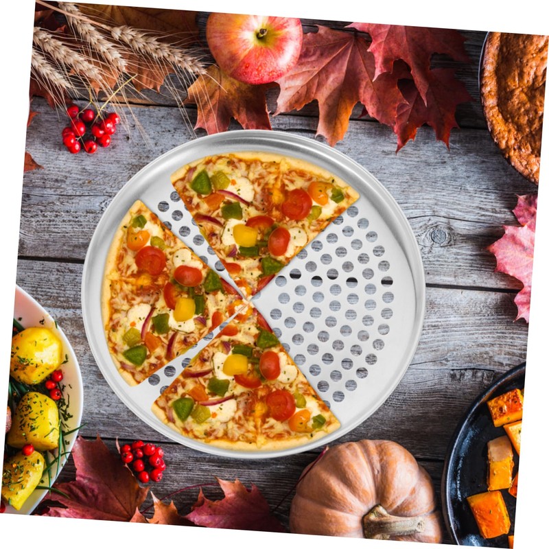 Gatuida Perforated Round Pizza Pan Multi-Function Baking Tray for Crisp