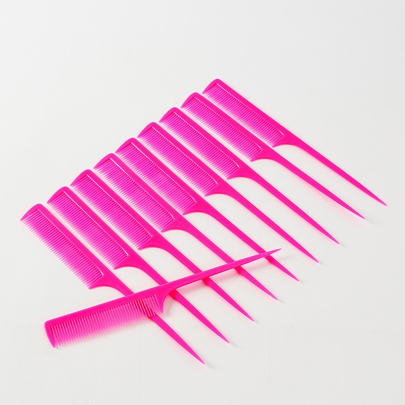 Tree Hair Tail Comb 10pc Set Handle Comb Hair Comb
