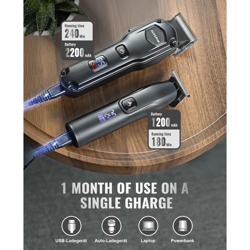 Jack & Rose Clippers and Trimmers Set, Cordless Hair Clippers