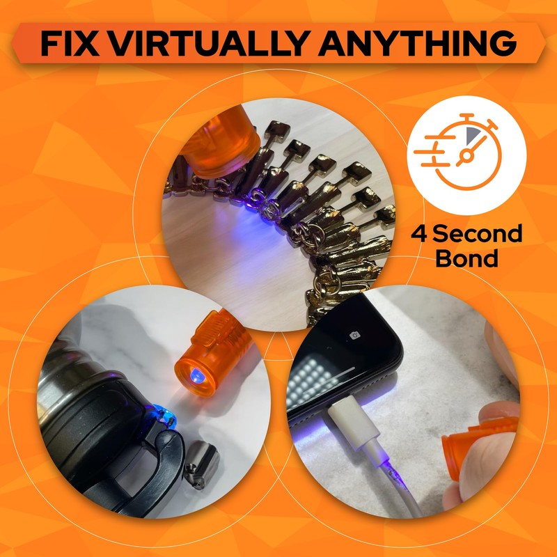 Bondic UV Liquid Plastic Welder, Super Glue, Cures Quickly, UV