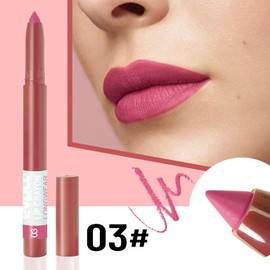 evpct Dusty Rose Lip Liner Crayon Pencils Set for Women, Purple Beige Matte Lip Stick Crayon Long Lasting, Lips Pencil Liner and Lipstick Set, Lipliner Pencil, 24 Hours Lipstick, Built-in Sharpener 03