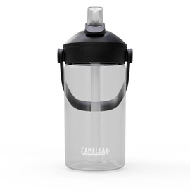 CAMELBAK Thrive Flip Straw Kids Water Bottle with Tritan Renew Easy Carry Straw Top, Clear, 400ml