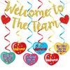 Gold Glittery Welcome To The Team Banner And Welcome Sign