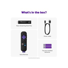 Roku Streaming Stick Plus 2025 - 4K & HDR Roku Streaming Device for TV with