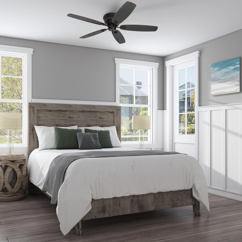 Honeywell Ceiling Fans Glen Alden, 52 inch Classic Flush Mount