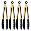 Mafier 4-Piece Kitchen Food Tongs 7" Mini Silicone Serving Tongs