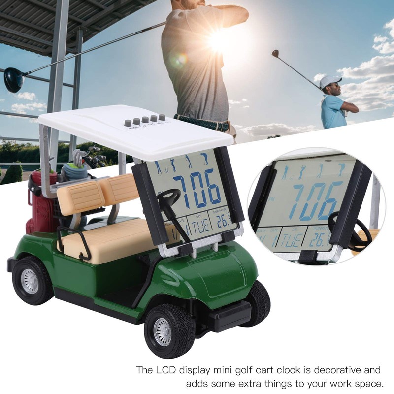 Golf Gift, Exquisite LCD Display Solid Golf Perpetual Calendar Cart,
