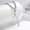 YILUOCD Ilya Necklace, Orthodox Stainless Steel Cross Pendant for Men