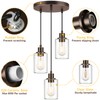 MAXvolador Industrial 3-Light Pendant Light, Adjustable Hanging Light Fixture with