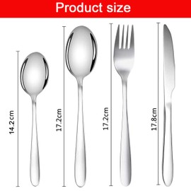 Cutlery Set with Portable Pouch Case, 4 Pcs Stainless Steel Flatware Camping Utensil Set with Portable Pouch – Camping, Travel, Outdoor Dining, Picnic Accessories