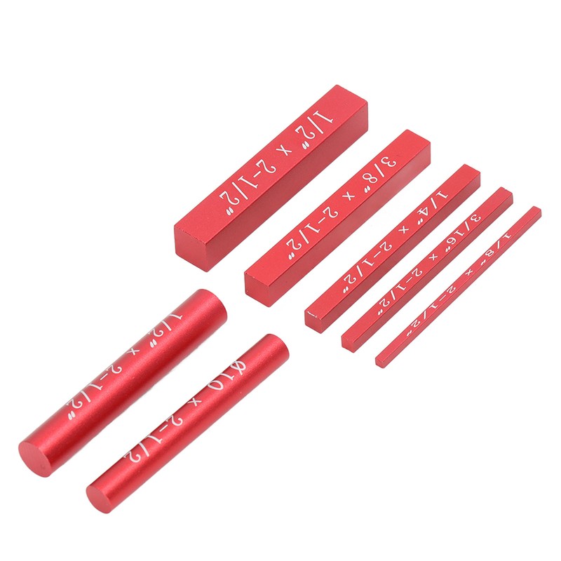 7PCS Setup Blocks Gauge Aluminum Alloy Black Anodized Suface Woodworking