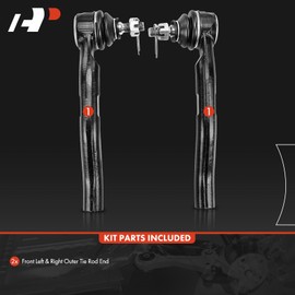 A-Premium 2 x Front Outer Tie Rod Ends, Compatible with Honda CR-V 1997-2001, Civic 1992-2000, Civic del Sol 1993-1997, Fit 2009-2014, Insight 2010-2014, Acura EL 1997-2000, Integra 1994-2001