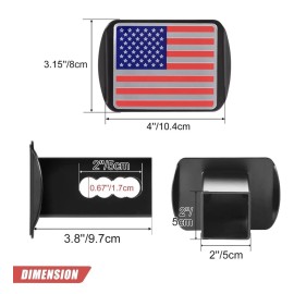 BLVD USA American Color Flag Metal Trailer Hitch Cover Fits 2" Receivers