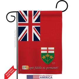 Ontario Garden Flags Pack Regional Canada Provinces Canadian Territories Region Country Particular Area USA Applique Small Decorative Gift Yard House Banner Double-Sided Made In 13 X 18.5