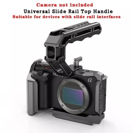 Unbranded Black Camera Top Handle Grip Camcorder Stabilizer Handle Quick Release Rail Rig - Universal Slide Rail Top Handle