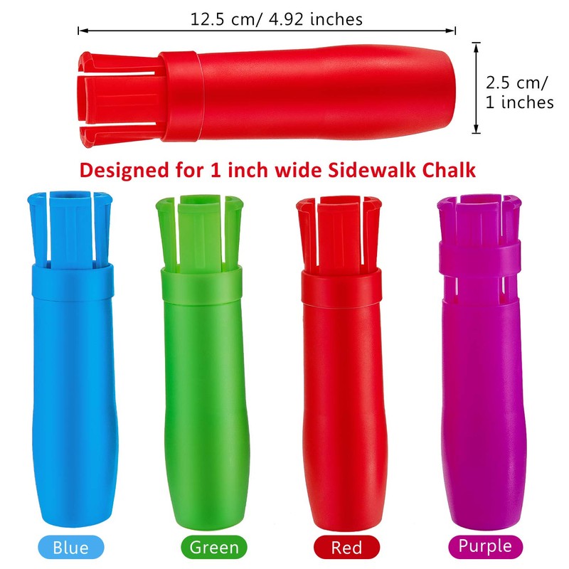 Outus 5 Pieces Sidewalk Chalk Holders Railroad Chalk Holder Jumbo