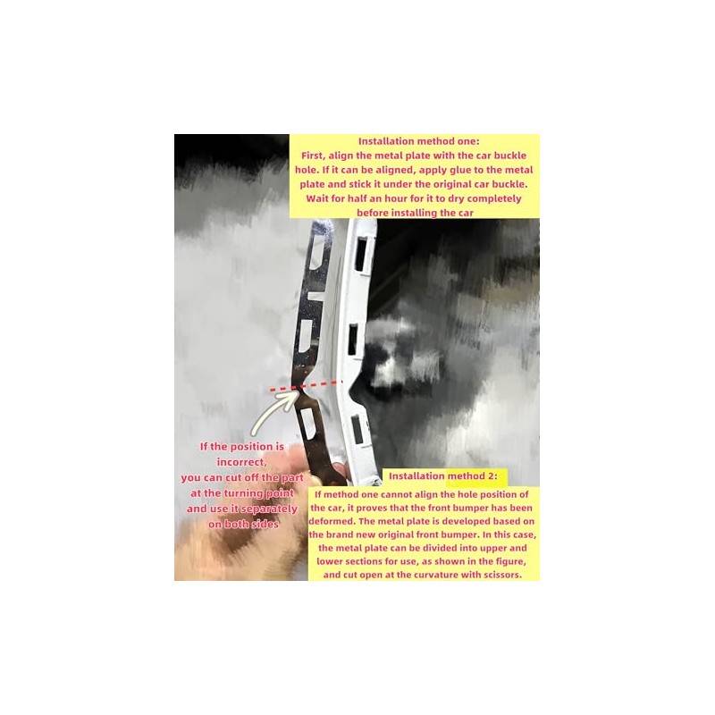 Placa de metal para reparación de parachoques delantero para Mitsubishi
