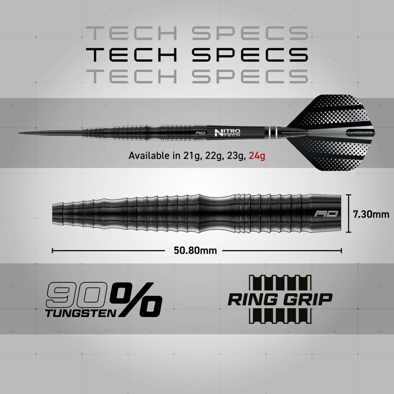 RED DRAGON Razor Edge Extreme 24 Gram Professional Tungsten Darts