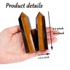 MAIBAOTA 4" Tiger Eye Healing Crystals Wands Gifts for Beginners