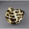 Brown Black Camel cheetah leopard print faux fur furry ear