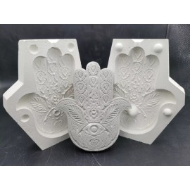 HotCakesUSA Hamsa Hand plaster slip mold ceramic casting