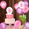 DPKOW 28pcs Pink Mi Primera Comunión Globos Decoración para Chica