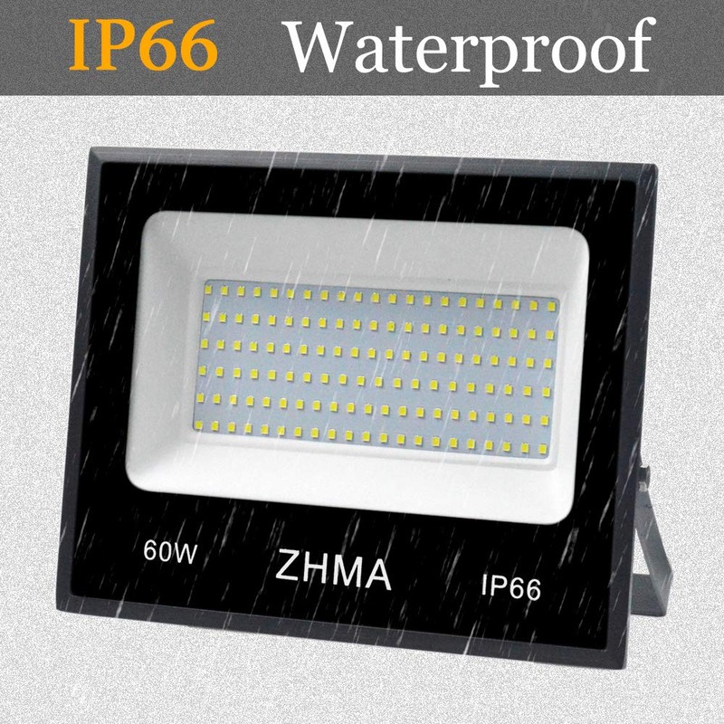ZHMA 3 Pack 60W Led Flood Light, Outdoor Spotlight, Super
