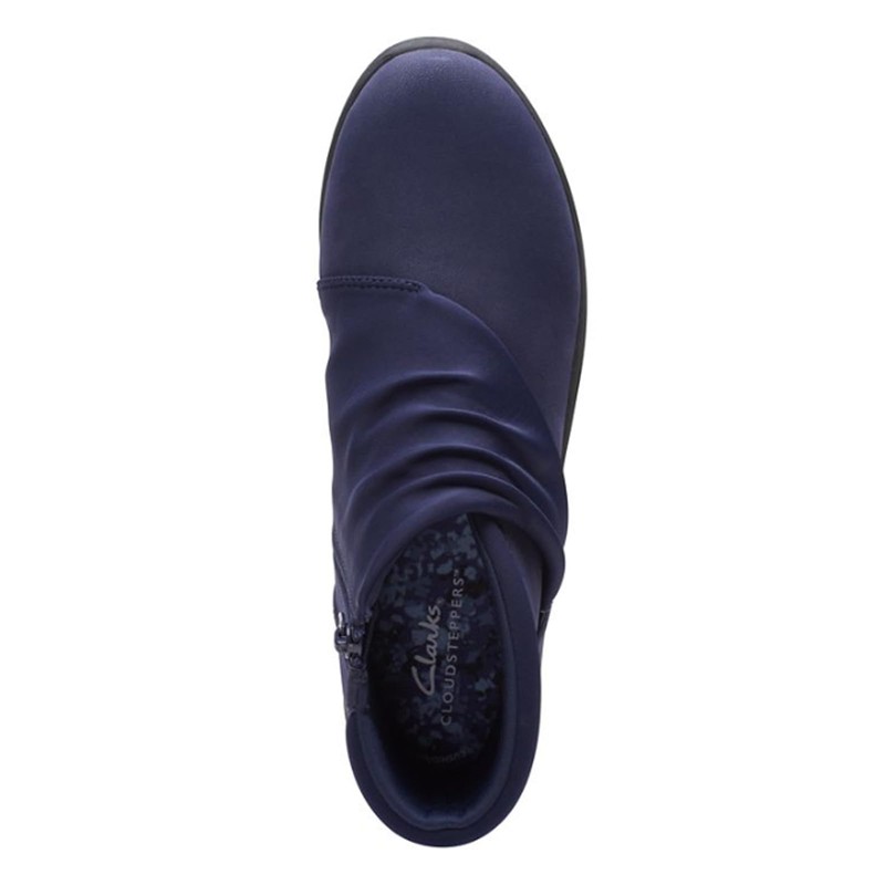 Clarks Breeze Dusk Botines para mujer, Dark Navy Textile, 5