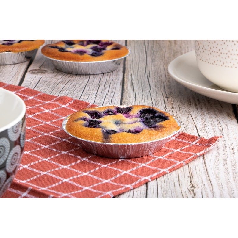 100 x Aluminium Tartlet Moulds for Cakes, Flans, Custom Cakes