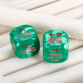 White Elephant Gifts Santa Swap Exchange Dices 2PCS - Christmas Stocking Stuffers for Women Men Adult Funny Party Game Dice, Christmas Party Trash Dice Game for Family Friends, Xmas Secret Santa Gifts