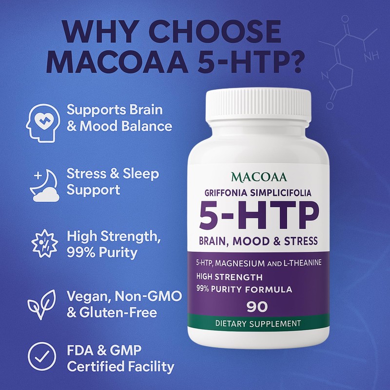 5HTP Supplement, 400mg High Strength 5 HTP Griffonia Complex 99%