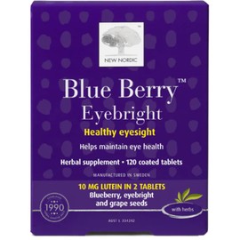 New Nordic Blue Berry Eyebright, 120 Tablets with Eyebright & Blueberry Extract For Healthy Eyesight & To Maintain Eye Health