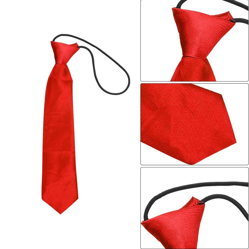 Luckious Children's Tie - Solid Color Elastic Children's Tie For